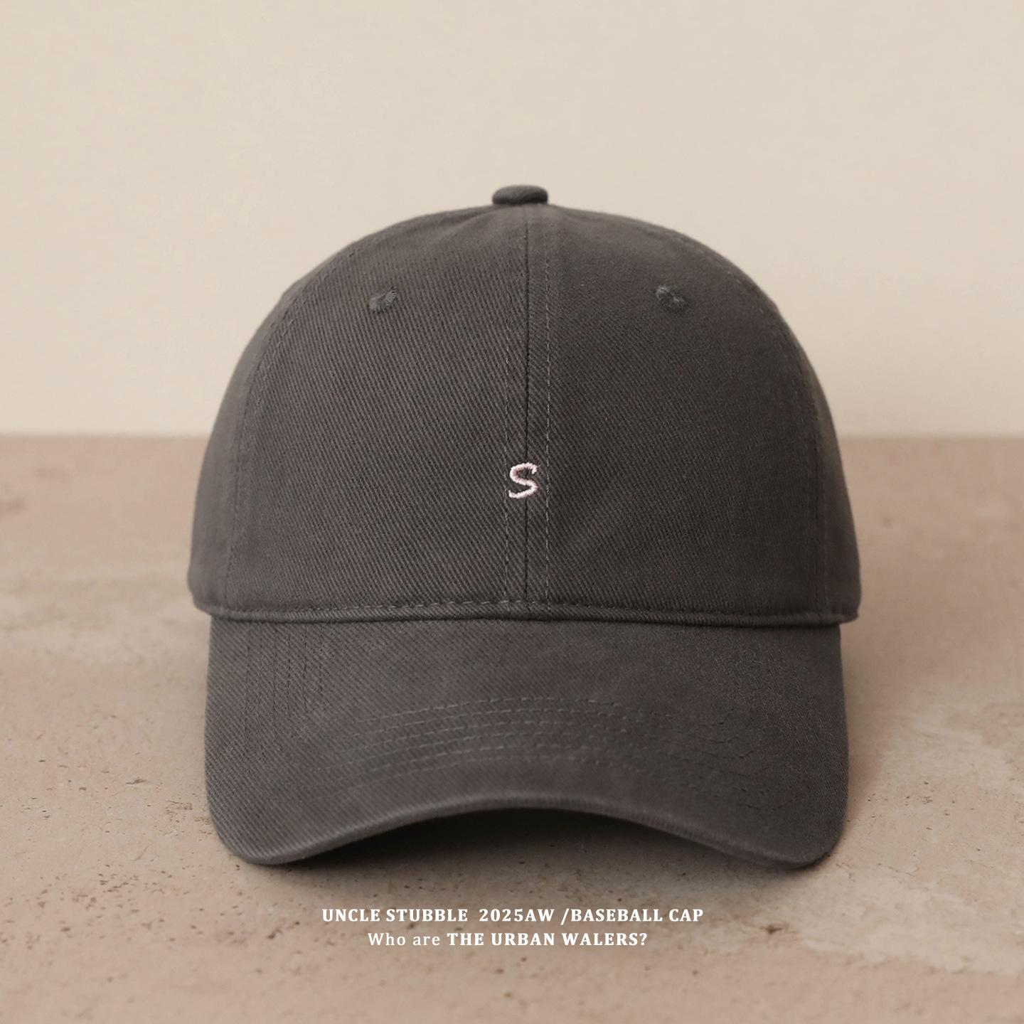

Summer Versatile Face Small Hat Simple Letter Embroidery Wide Brim Cap Men s and Women s Korean Versatile Baseball Cap Adjustable темно-сірий