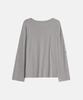 Aesimeteuli Asymmetry Henry Long Sleeve Top / Gray