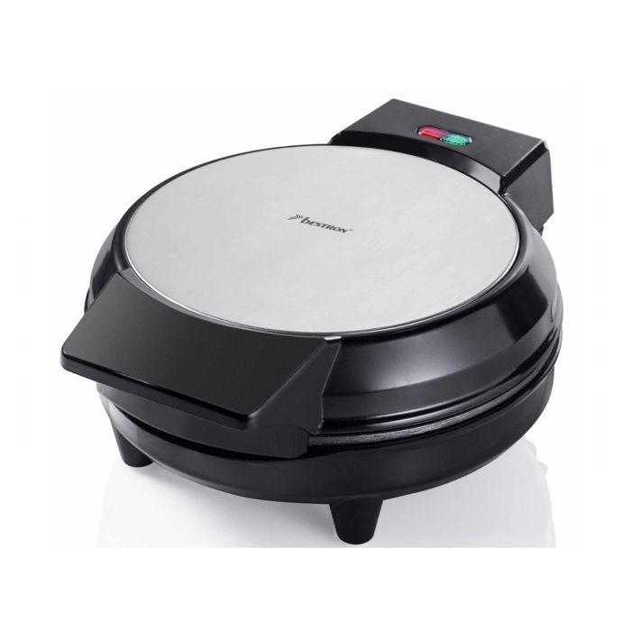 BESTRON AWM700S - Gaufrier classique en forme de cœur avec revêtement antiadhésif, 700 W, Noir