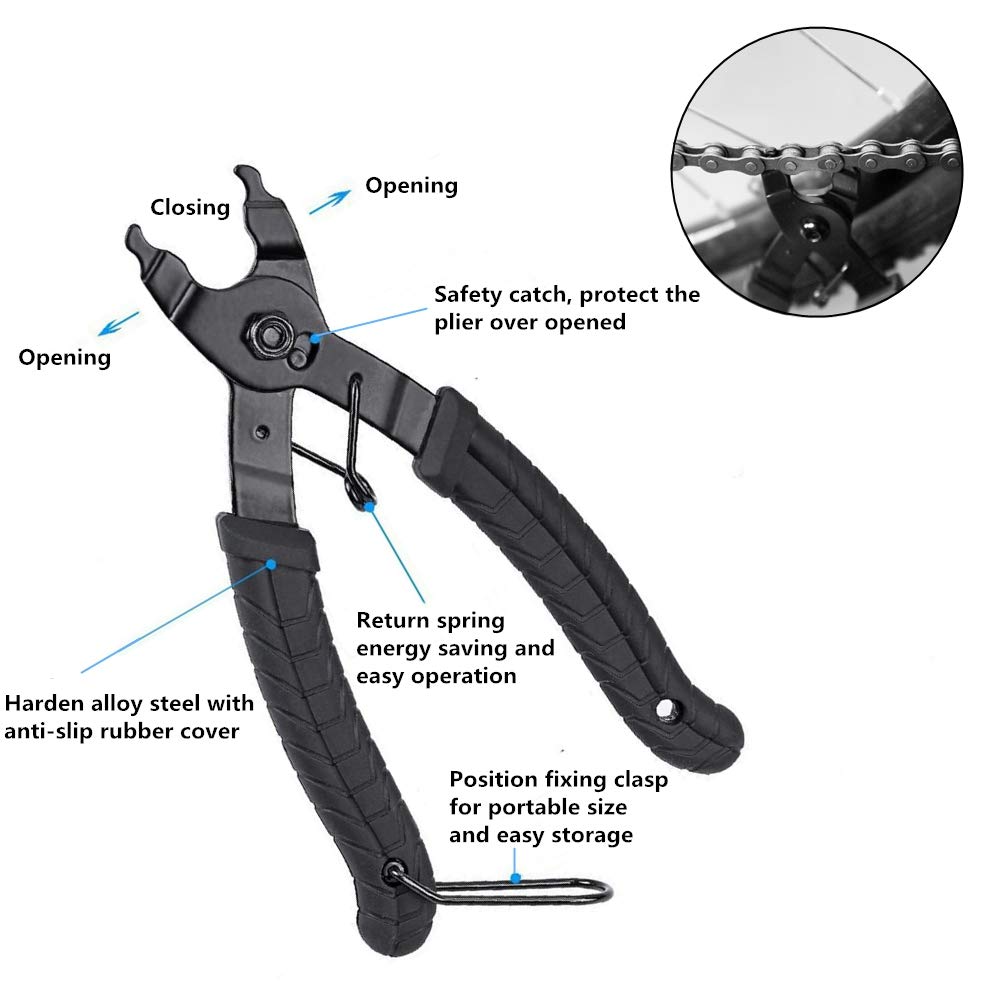 Universal Bicycle Repair Tool Includes Tire Tire Puncture Repair Bicycle Tool Master Link Crank Pull Tire and Bicycle Essentials Kit, Pump, Kit,