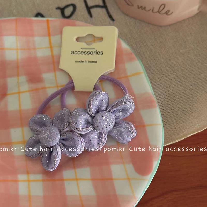 Herz Blume Schleife Haargummi: Kinder Hochelastischer Nahtloser Pferdeschwanzhalter
