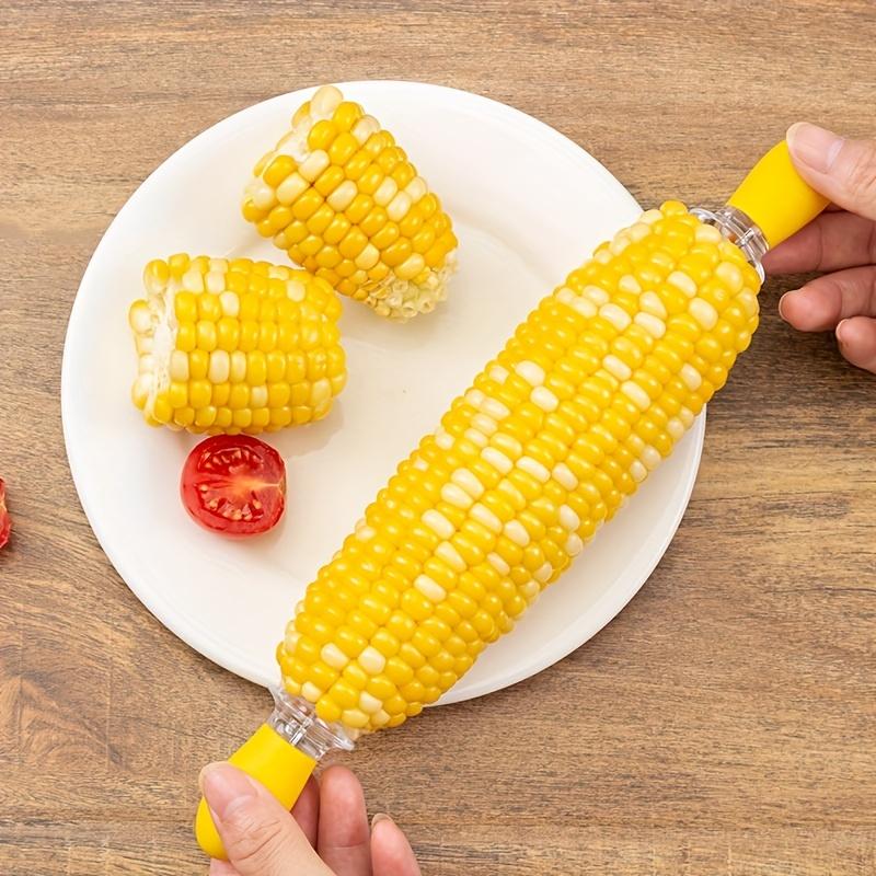 Stainless Steel Corn Fork with Ergonomic Handle Durable,Food Safe BBQ,Fruit Stick Pin Insert for Easy Handling,Corn Handling Utensil Ergonomic Grip
