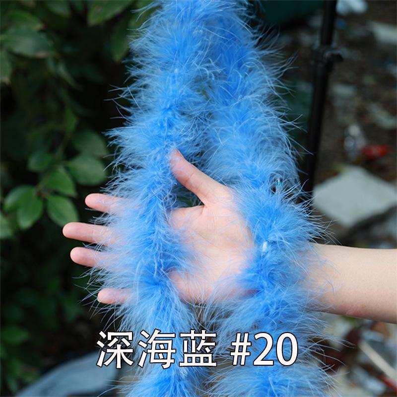 Color Encryption Thickened Feather Strip Diy Turkey Fluff Strip Wedding Decoration Clothing Skirt Accessories