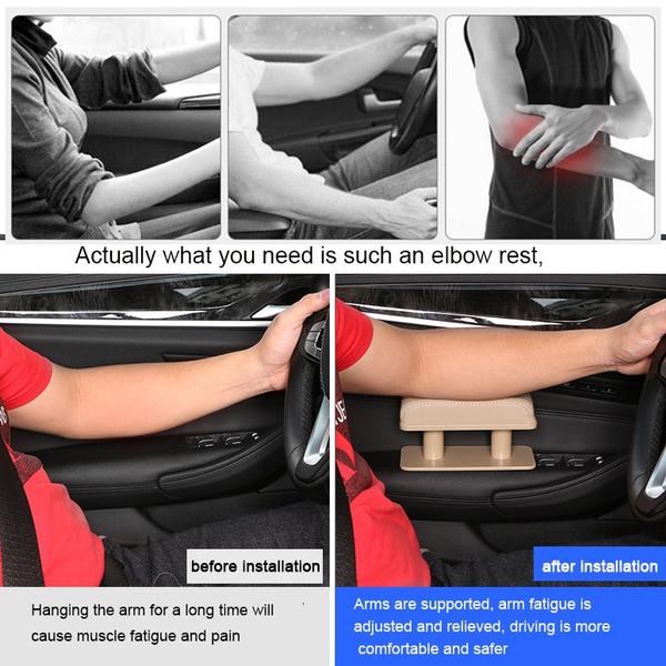 Car Elbow Rest Armrest Heightening Pad   Leather Height Adjustable Car Accessories