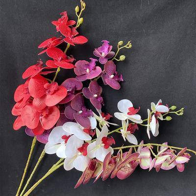 Jeden lateksowy kwiat storczyka motylkowego 9 główek dotyk realny dobra jakość sztuczny storczyk Phalaenopsis