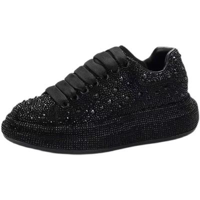 Mode Luxus Strass Dekoration Damen Sneaker Hohe Qualität Leicht Atmungsaktiv Komfort Lässige Sportschuhe für Damen Zapatos De Mujer