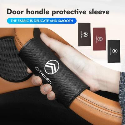 Leather Car Door Interior Handle Wear Resistant Decor Protector For C4 C3 C5 C1 C2 C6 VTS C4L DS3 DS4 DS5 Grand Berlingo
