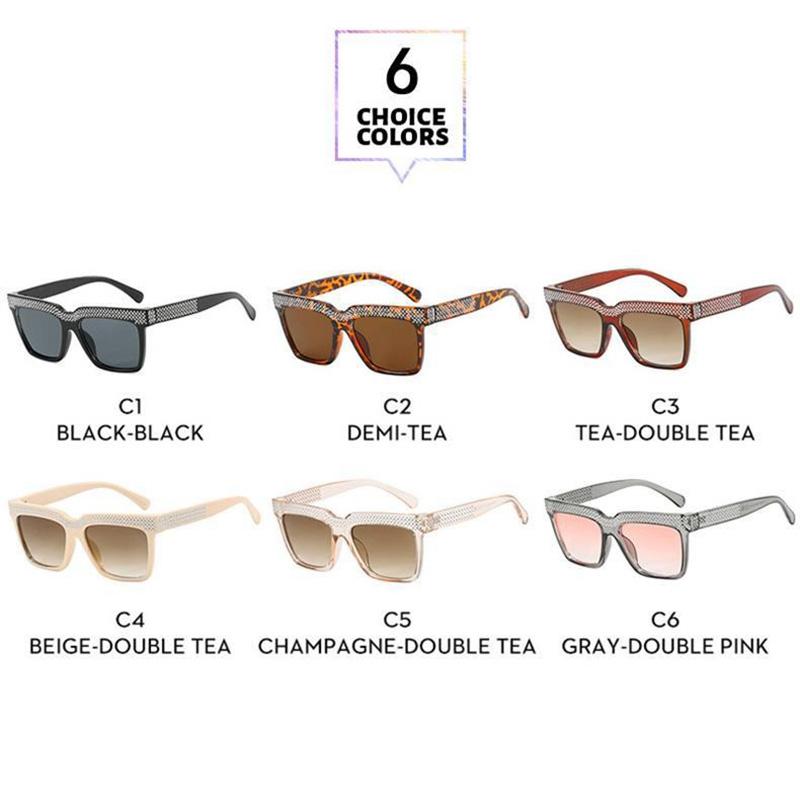 Premium Feel Diamond Inlaid Square Sunglasses Women Men Exquisite Luxury Sun Glasses Party Travel Glasses