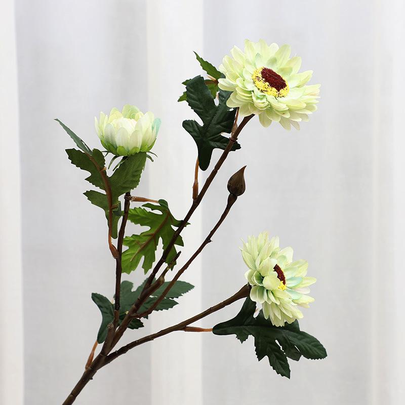 

Simulation feel 3 heads sun flower home decoration simulation flower living room decoration ornament fake flower