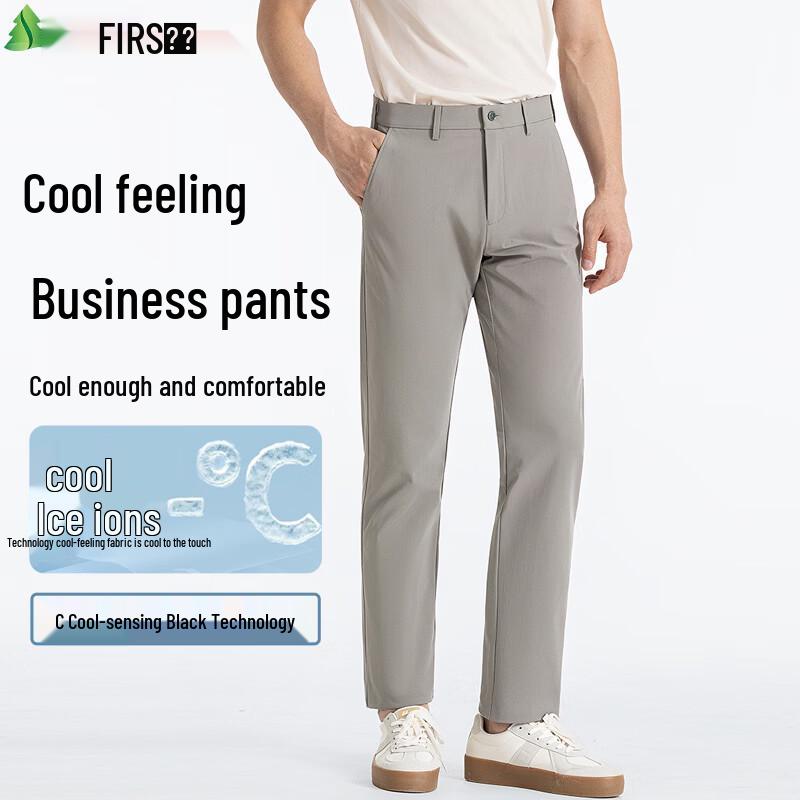 FIRS Men s Wrinkle-Resistant Straight-Leg Casual Dress Pants 38