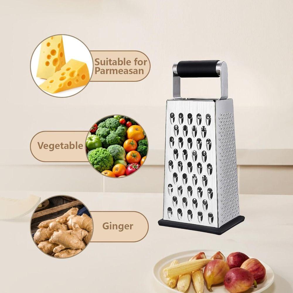 4-Sided Blades Manual Cheese Grater Stainless Steel Kitchen Chopper  Cooking Accessories