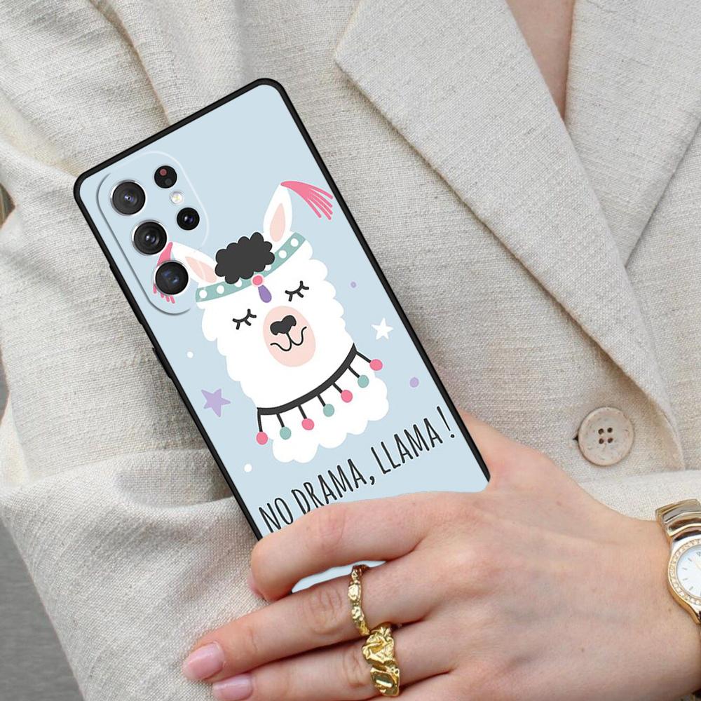 No Drama Prob Llama Lama Cell Phone Case for Samsung Galaxy S26 Ultra S25 S24 S23 S22 S21 S20 Note10 Cover
