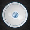 Ceramic Retro Blue & White Shallow Bowl for Noodles, Salad, Fruit, or Liangpi.