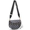 ins senior women's new fashion versatile Oxford cloth large capacity shell bag plaid light messenger bag sports