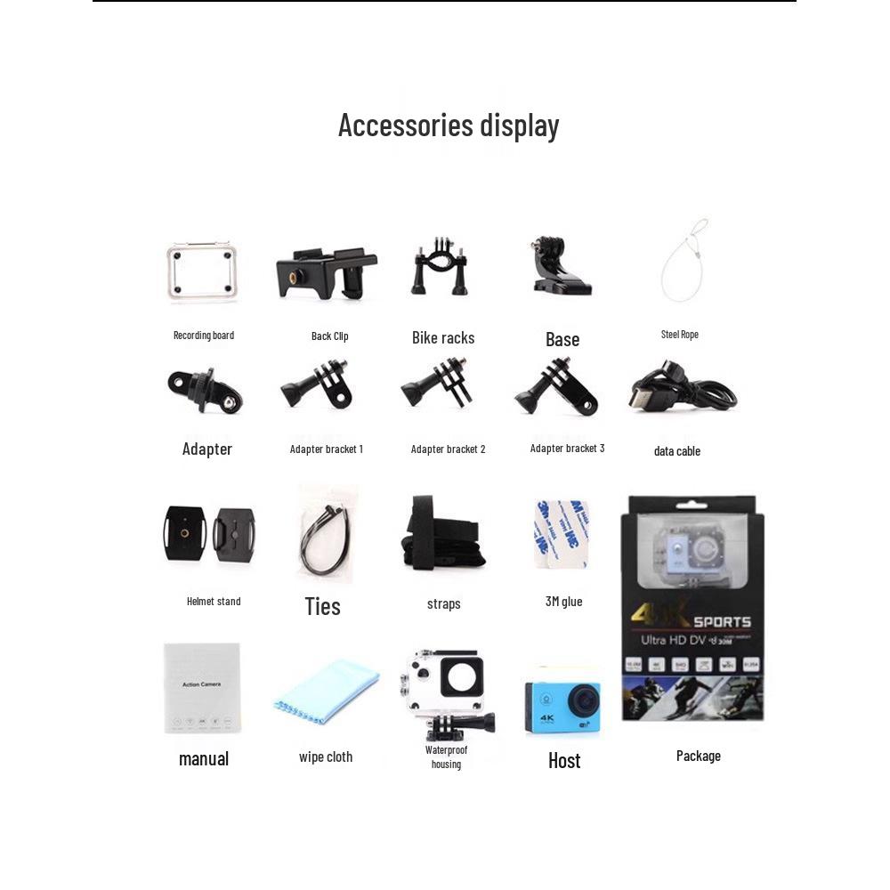 4K Waterproof 360° Panoramic Action Camera for Motorcycle & Fishing