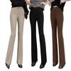 2026 Schwarze High-Waist Schlankmachende Micro-Flare Elastische Hose - Vielseitige Frühjahrs-/Sommer-Freizeithose für Damen