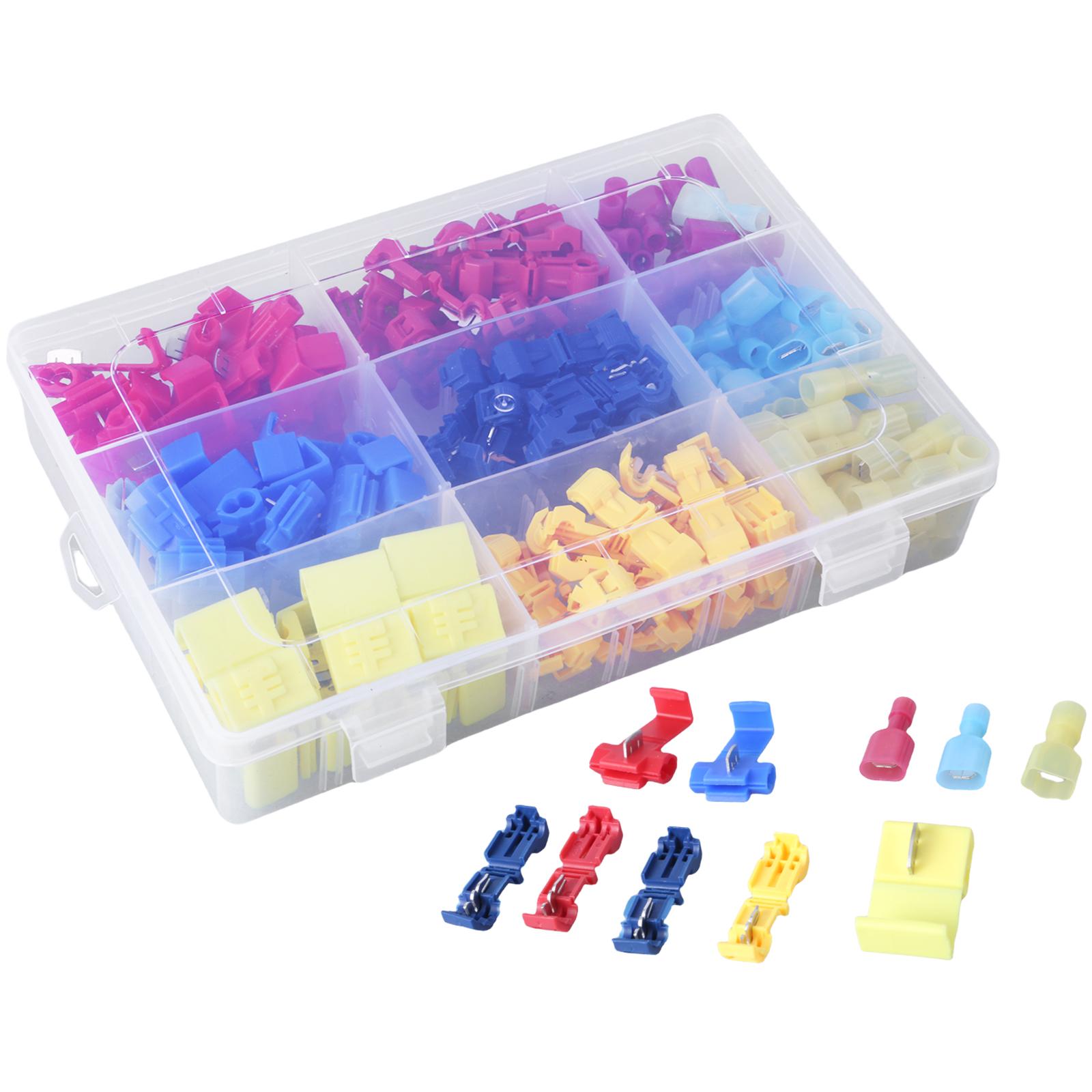 

Quick Splice Wire Connector set Insulated T Tap Electrical Crimp Terminals Quick Install Electrical T Tap Connectors set