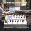 WORLDE TUNA MINI Ultra-Portable 25-Key USB MIDI Keyboard Controller 8 RGB Backlit Trigger Pads with