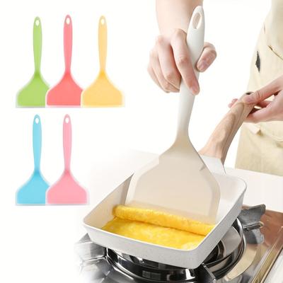 1 Stück Premium-Silikonspatel – antihaftbeschichteter, hitzebeständiger Pfannenwender für Eier und Pfannkuchen