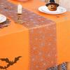 Decorative Table Runner for Events Metallic Foil Runner, Christmas Snowflake Glitter Spider Web Sheer Festive Setting Dinner Mesh Xmas Halloween