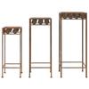vidaXL Plant Stand Set 3 Pcs. Vintage-Style Metal Rust-Colored