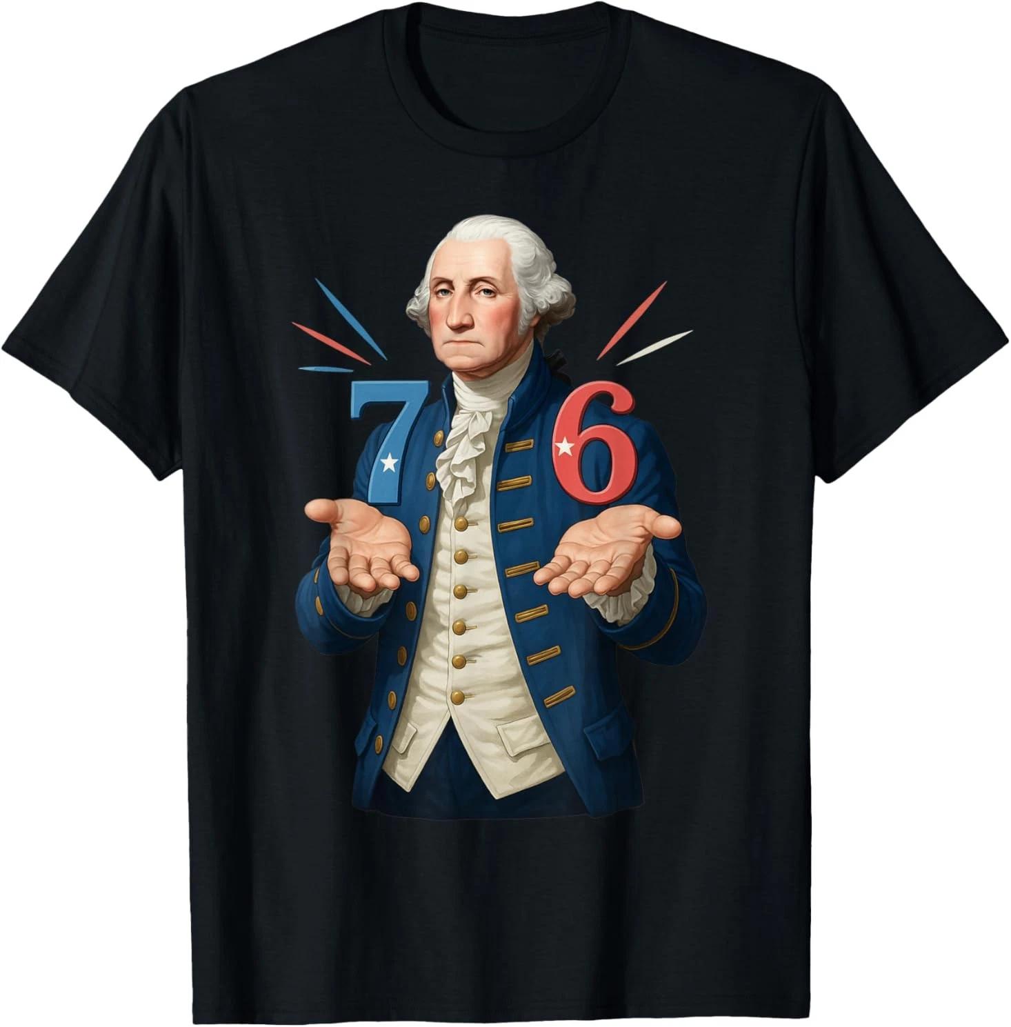 6-7 7-6 George Washington Seven Six Teacher American T-Shirt S