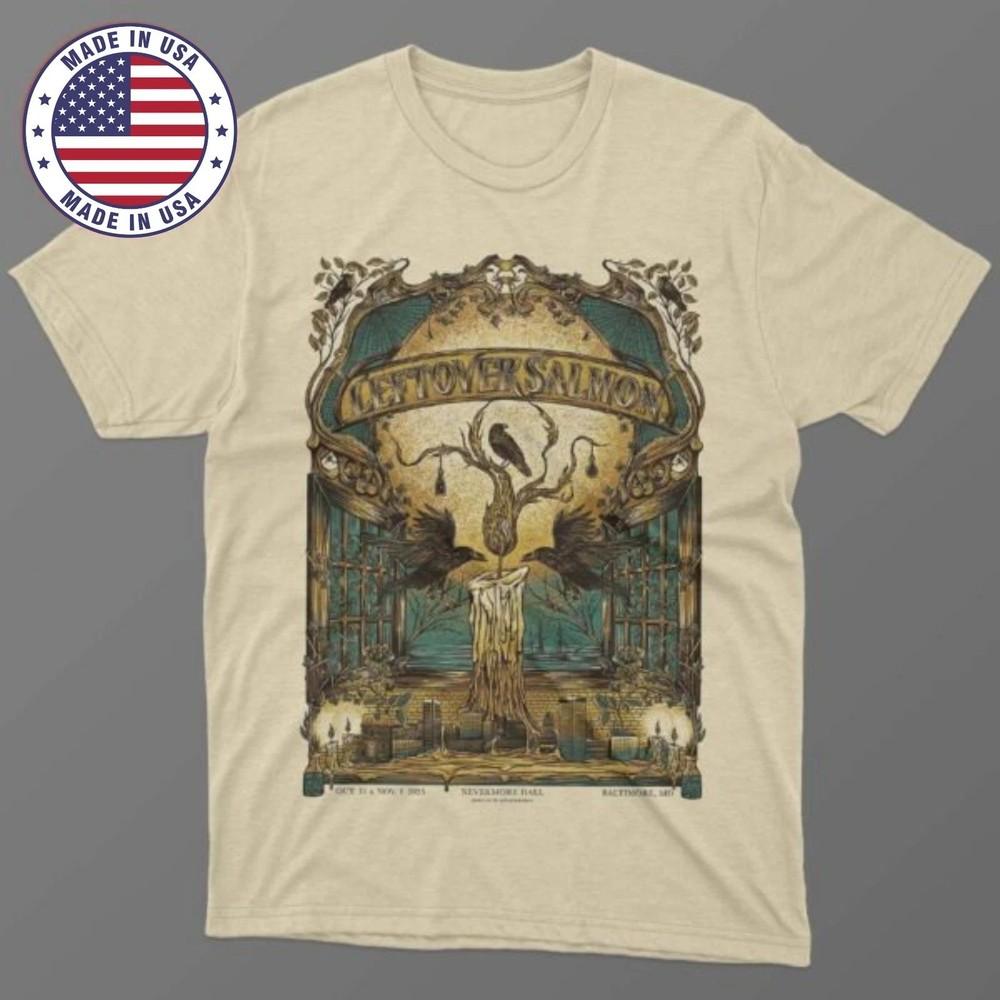 

Leftover Salmon Baltimore 2025 Halloween Nevermore Hall Event TShirt FN1784 Unisex T-Shirt XXL