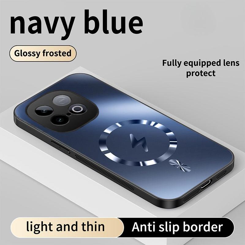 For Vivo Iqoo Z10 Case Integrated Magnetic Light-absorbing Fashion Ice Image Frosted Surface Shock Absorption Box