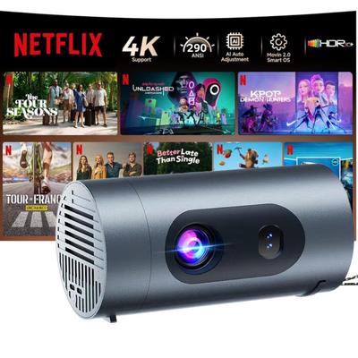 4K HD WiFi Android Smart Mini Projector Q8 with Mobile Power Connectivity
