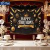 Gold Gold Birthday Background 1pc - Polyester Banner
