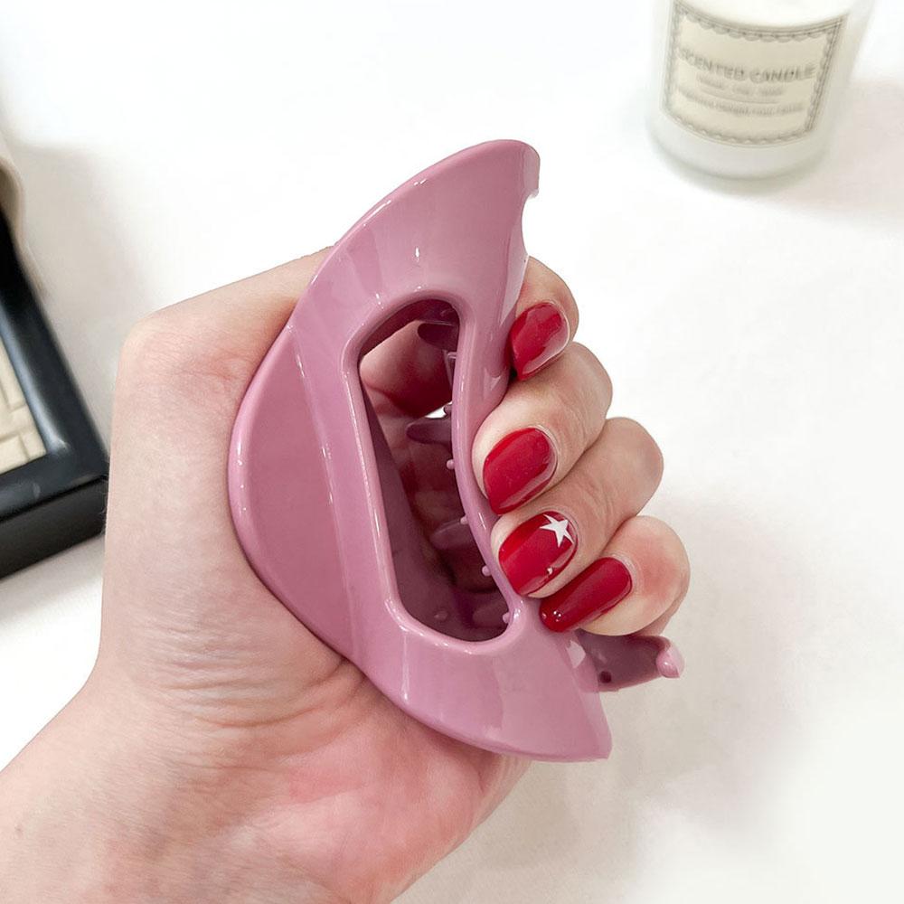 Flexible Soft Rubber Hair Claw Elegant Shark Clip Non-Slip Silicone Hair Accessories Korean Style Women's Fashion Hair Accessories