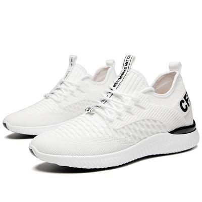 Summer Breathable Trend Inner Height Increase Men's Shoes Fashion Student Sports Leisure Running 6 Mesh Men's White Tide Shoes 8CM