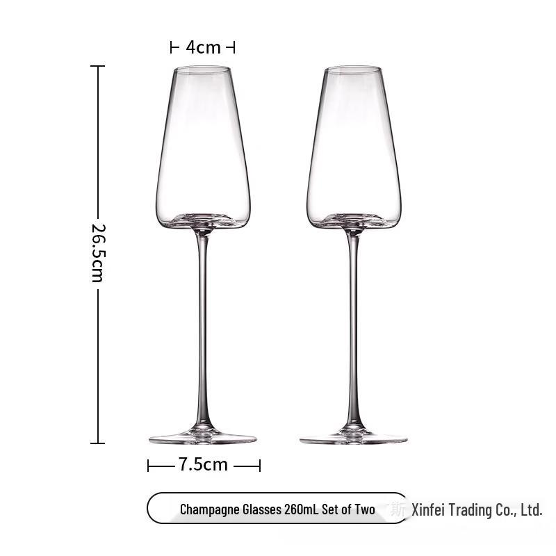 MDNG 260ML Crystal Red Wine Glasses (Set of 2)