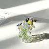 Handcrafted Floral Sculpture Hand-blown Glass Flower Bouquet Vase Mini Floral Decoration For Home Room Handmade Simulation
