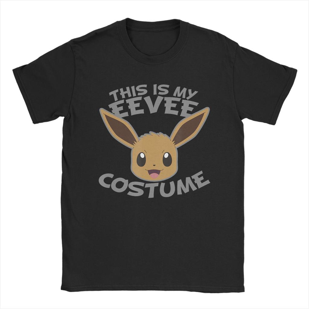 Pokemon Pikachu And Eeevee Wagara Pattern TShirt Summer  Harajuku T Shirts Male Cotton O Neck Plus Size 5XL Tees Short Sleeve