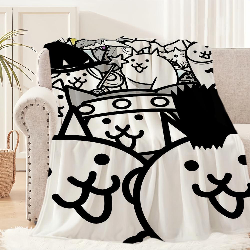Game art Warm Soft Plush Nap Blankets Sofa rug for Living Room The B-Battle Cats Office Bedroom Home Travel Kid Gifts Flannel