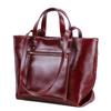 Women's Full-Grain Cowhide Large-Capacity Handbag - Genuine Leather, Business Commuting, 14-Inch Laptop Bag, Single-Shoulder Design.