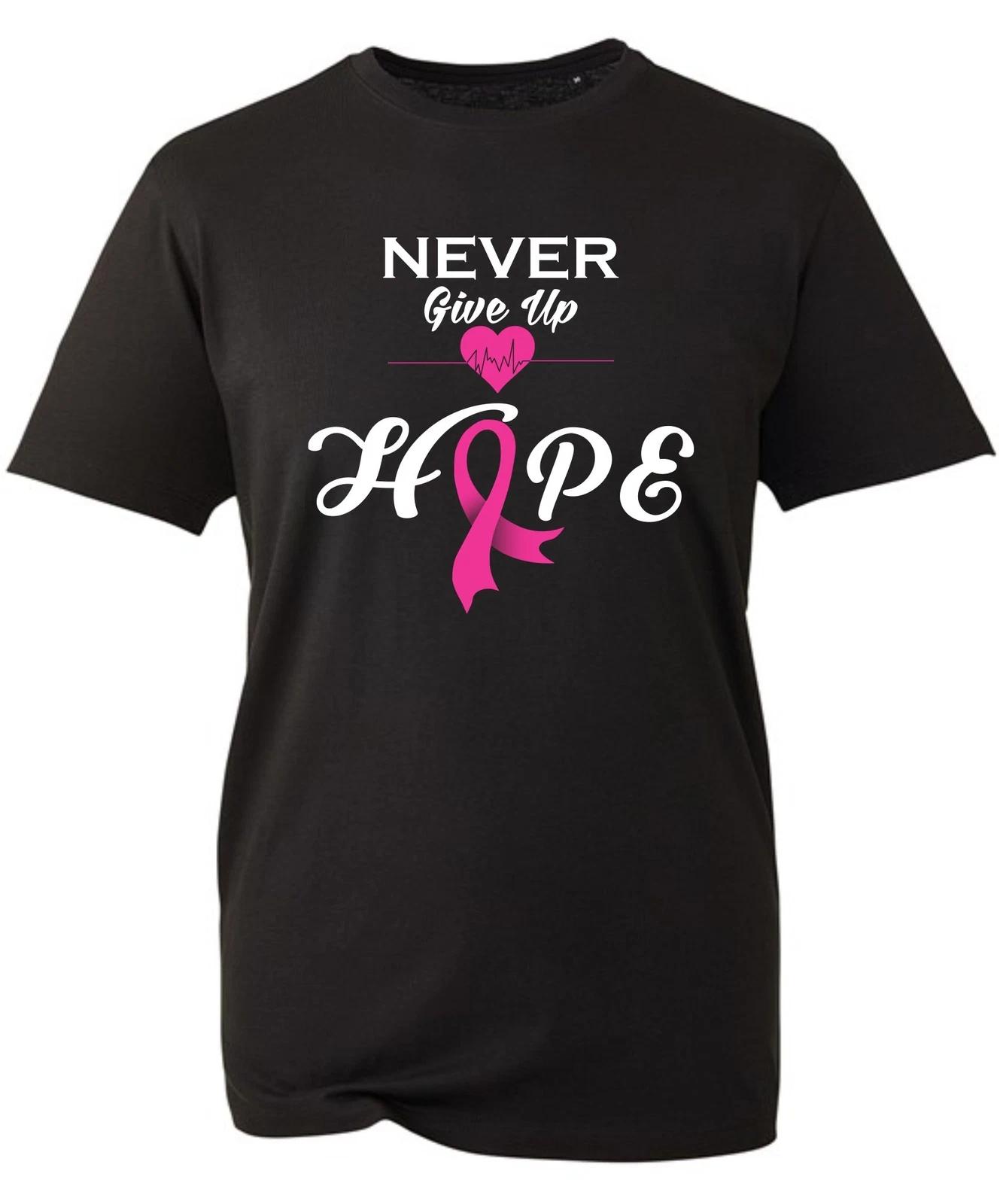 Never Give Up Hope Tee,Breast Cancer Awareness,Support Survivors.Motivational M