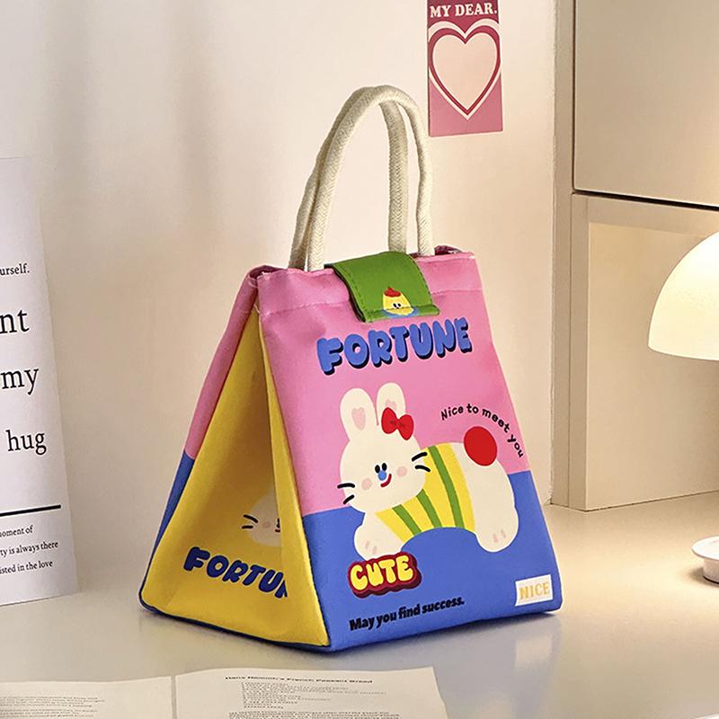 Cute Cartoon Lunch Bag For Picnic Travel Thermal Breakfast Organizer Insulated Waterproof Storage Bag Lunch Box Accessories