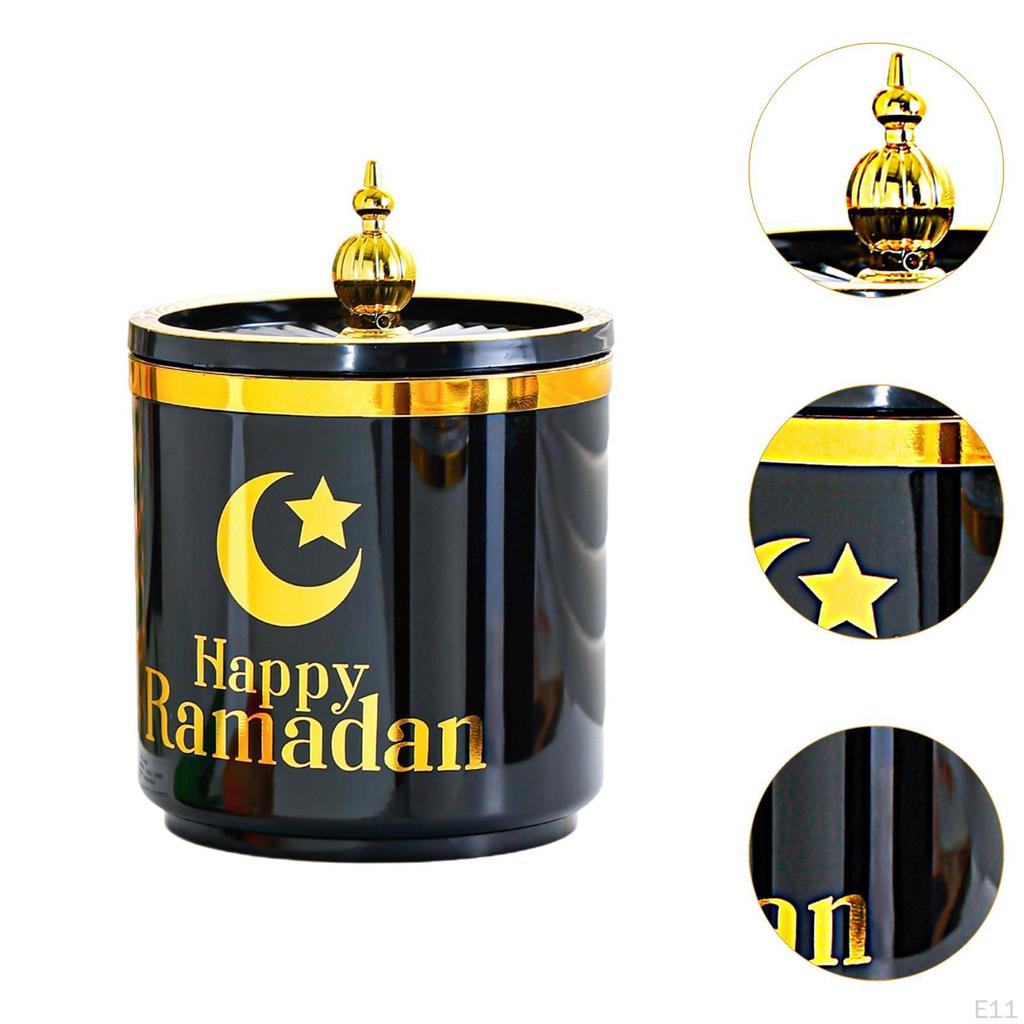 Eid Mubarak Candy Jar Food Organizer with Lid Multi-Purpose Storage Box