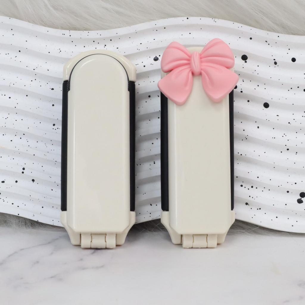 Portable Folding Mirror & Massage Comb for Girls - Travel-Friendly Hair & Makeup Accessory
