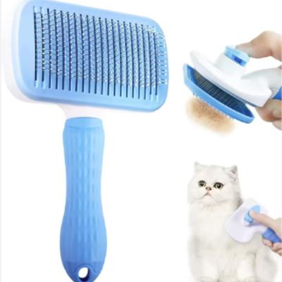 Escova removedora de pelos de animais para cães e gatos Pente de tosa para pelos longos Escova de limpeza para banho Suprimentos essenciais para animais de estimação