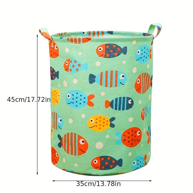 Foldable Fabric Laundry Basket Clothes Hamper Storage Bin for Home Toy Organizer
