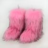 Fashion Luxury Winter Women Long Plush Warm Snow Boots Casual Shoes New Suede Fur Chelsea Ankle Boots Flats Platform Ladies Thick Bottom Fashion Shoes