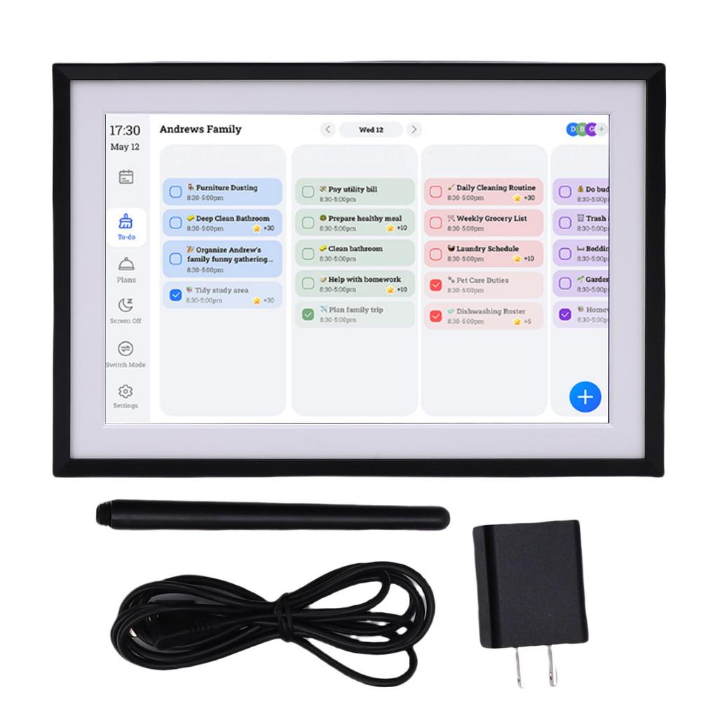 10.1 Inch Smart Digital Photo Frame HD Touchscreen Family Planner Digital Picture Frame for Seamless Daily Planning