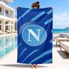 Asciugamano da Spiaggia con Emblema del Napoli Calcio, Asciugatura Rapida, Facile da Curare, Adatto Sia per il Fitness che per le Vacanze al Mare, Essenziale per lo Sport