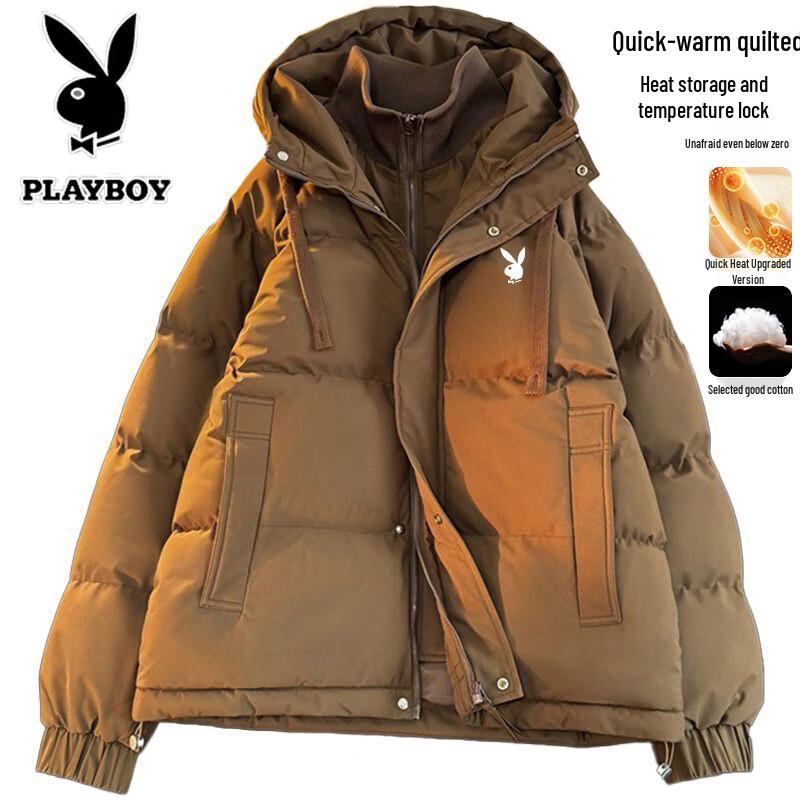 PLAYBOY Men s Hooded Winter Jacket 3XL