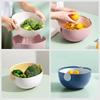 Double Layer Colander Igh Temperature Resistance Vegetable Bowl Rice Washer Strainer Drain