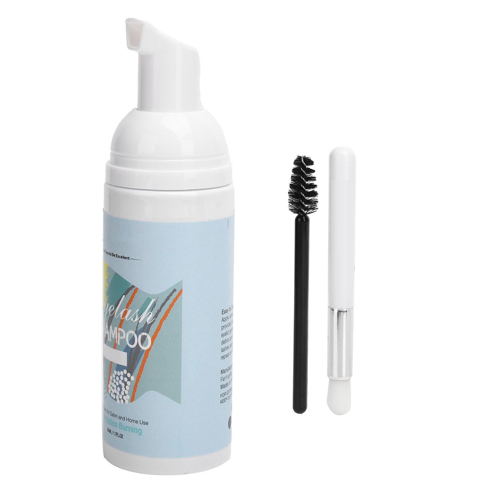 

50ml Eyelash Shampoo Moisturizing False Eyelash Extension Shampoo with Brush Tool