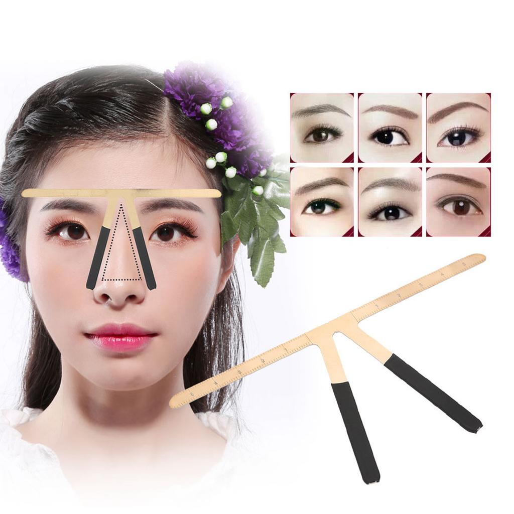 Permanent Eyebrow Makeup Ruler Reusable Tattoo Shaping Measure Tool Purple